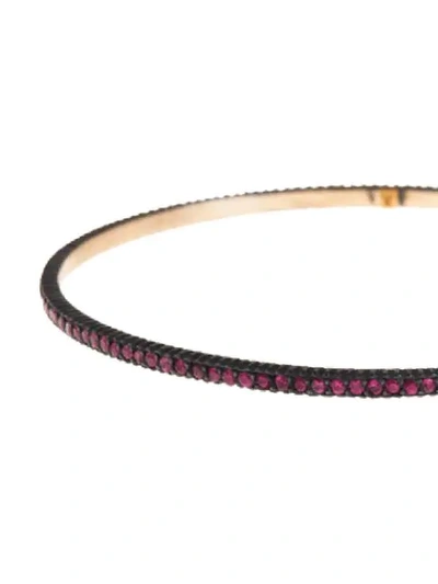 Shop Yossi Harari Lilah Pave Ruby Bangle Bracelet In Gilver