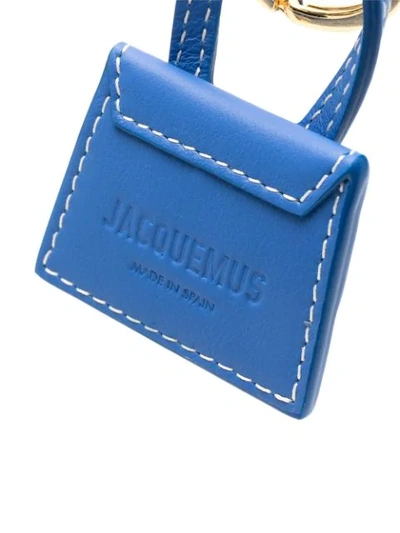 Shop Jacquemus Signature Mini Bag Keychain In Blue
