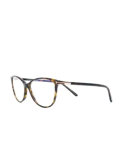 Tom Ford Cat-eye Frame Glasses In Brown