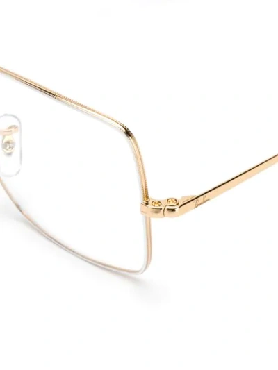 Ray Ban Oversize Square Frame Glasses In Gold