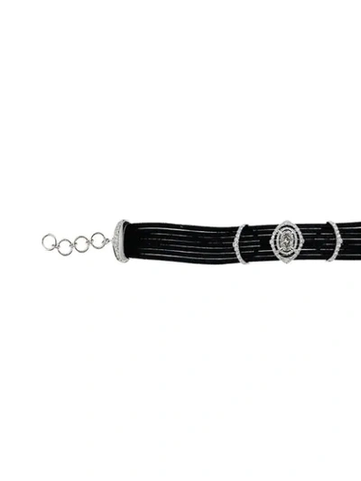 Shop Inbar 18kt White Gold And Diamond Motif Bracelet In Black