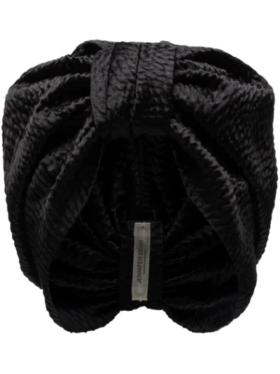 Shop Jennifer Behr Etta Knot Detail Turban In Black