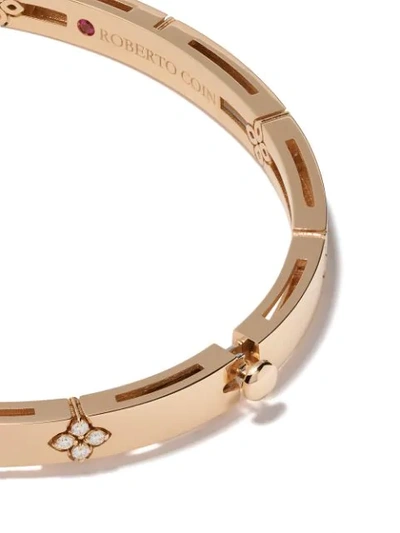 Shop Roberto Coin 18kt Rose Gold Diamond Love In Verona Bangle Bracelet In Rg
