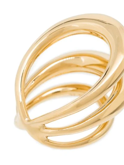 Shop Charlotte Chesnais Echo Triple-band Ring In Gold