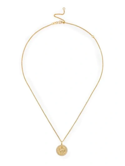 Shop Anita Ko 18kt Yellow Gold Diamond Aries Zodiac Pendant Necklace
