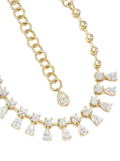 Shop Anita Ko 18kt Yellow Gold Diamond Shaker Necklace