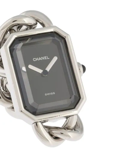 Pre-owned Chanel 1990s Premiere Quartz 17mm In Silver