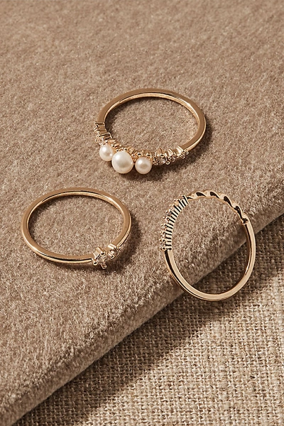 Shop Serefina Bancroft Ring Set In Gold