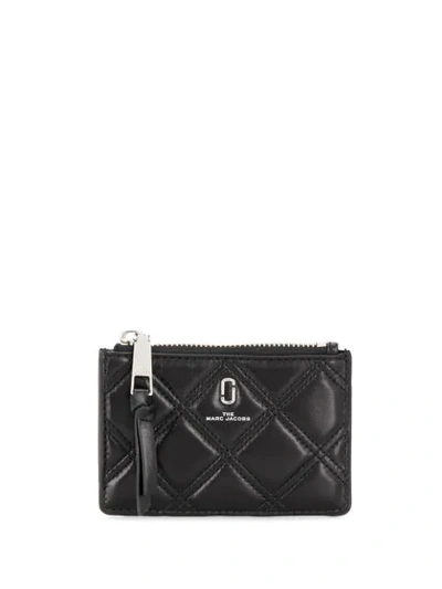Shop Marc Jacobs The Softshot Quilted Wallet In Black