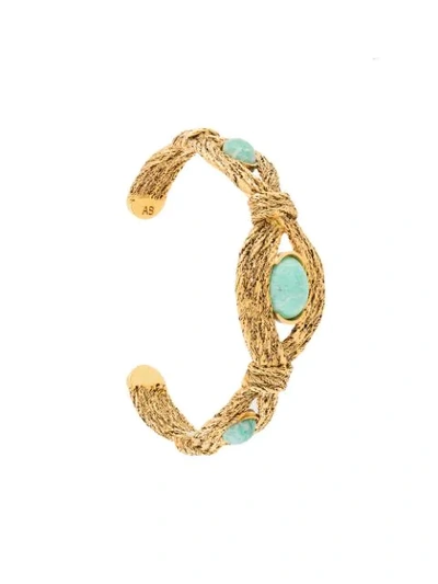 Shop Aurelie Bidermann Mizuhiki Bracelet In Gold