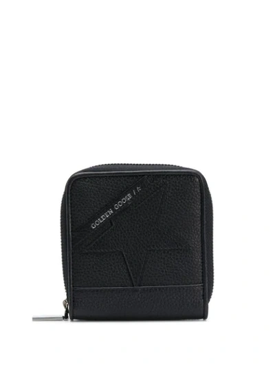 Shop Golden Goose Star Detail Compact Wallet In Black