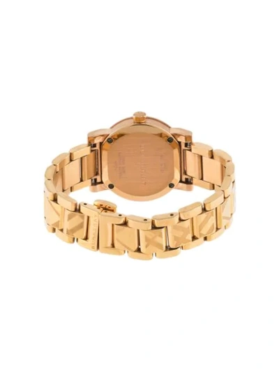 Pre-owned Burberry  Bu9235 27mm In Gold