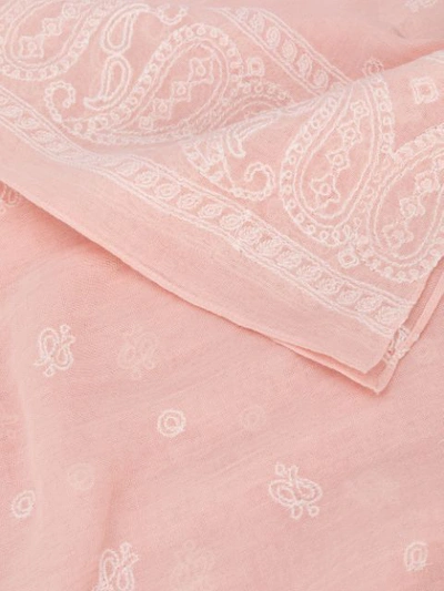 Shop Rag & Bone Paisley Embroidered Scarf In Pink