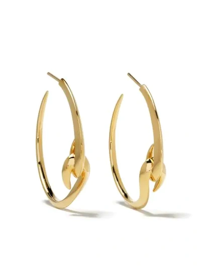 Shop Shaun Leane Hook Hoop Earrings In Gold