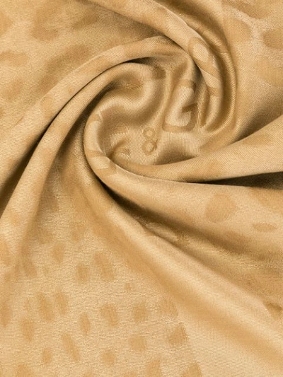 Shop Dolce & Gabbana Leopard Print Scarf In Brown
