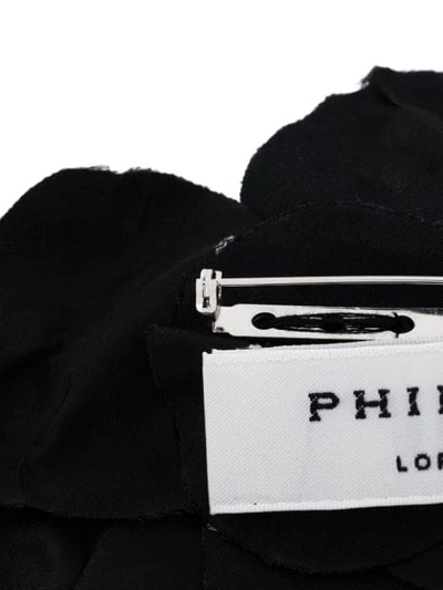 Shop Philosophy Di Lorenzo Serafini Flower Appliqué Brooch In Black