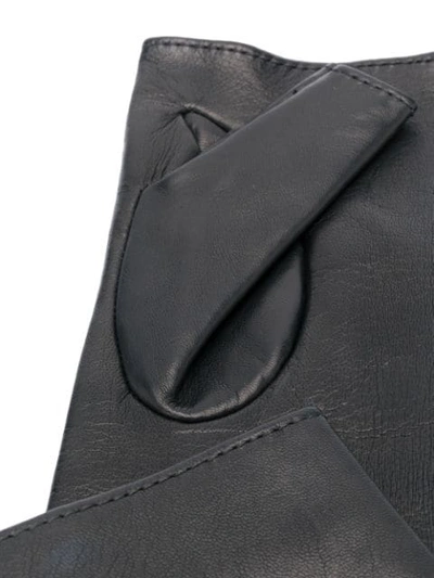 Shop Manokhi Long Fingerless Gloves In Black