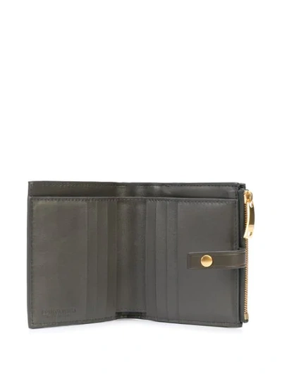 Shop Bottega Veneta Intrecciato Snap Wallet In Grey