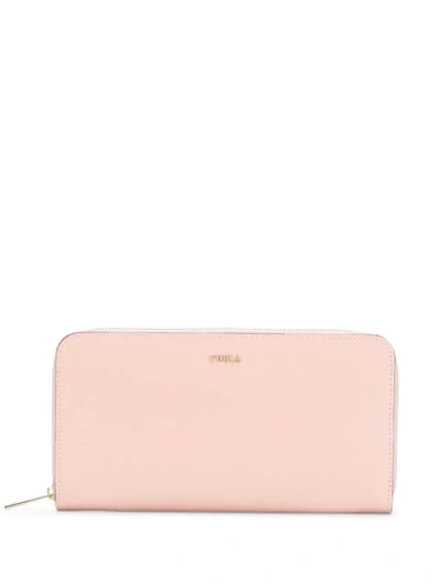Shop Furla Next All-around Zip Wallet In Pink