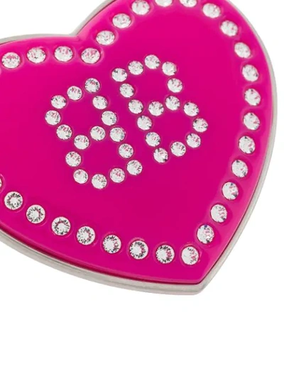 Shop Balenciaga Rhinestone Embellished Crush Earrings In Pink