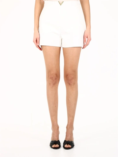 Shop Valentino Vgold Shorts White