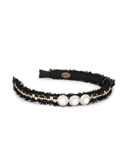 Shop Venna Crystal-embellished Headband In Black