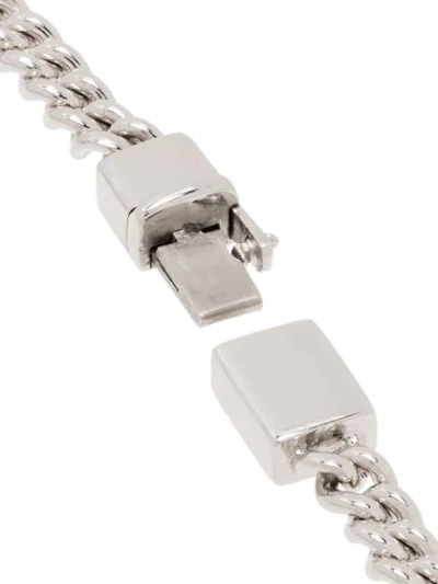 Shop Tom Wood Curb-chain Thin Bracelet In Silver