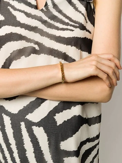 Shop Versace Drawstring Bracelet In Gold