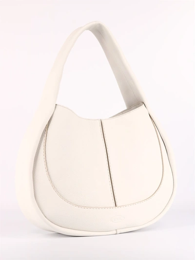Shop Tod's Hobo Bag Medium In White