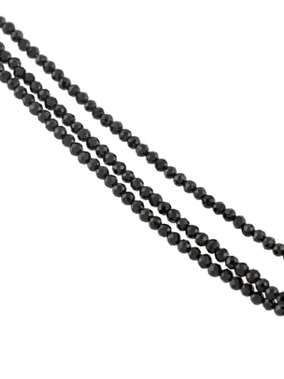 Shop Brunello Cucinelli Two-strand Beaded Necklace In Black