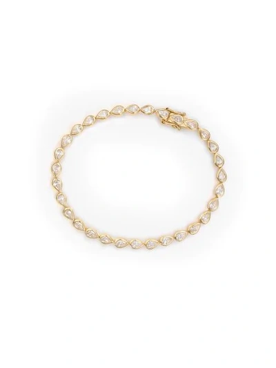 Shop Anita Ko 18kt Yellow Gold Pear Tennis Link Bracelet