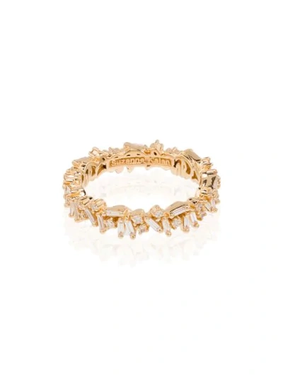 Shop Suzanne Kalan 18kt Yellow Gold Icon Baguette Diamond Ring In Metallic