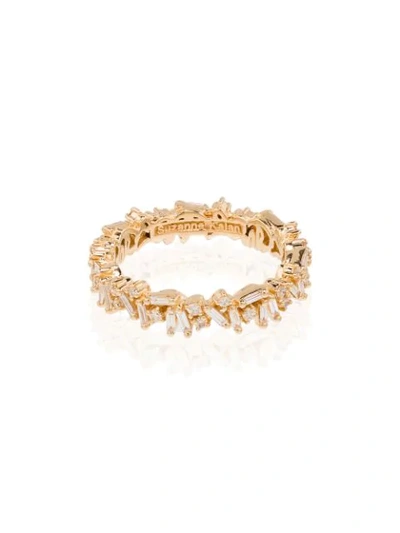 Suzanne Kalan 18kt Yellow Gold Icon Baguette Diamond Ring In Metallic