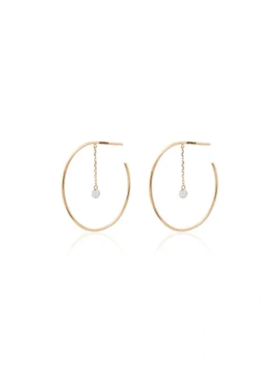 Shop Persée 18kt Gold Open Creole Circle Me Diamond Earrings In Metallic