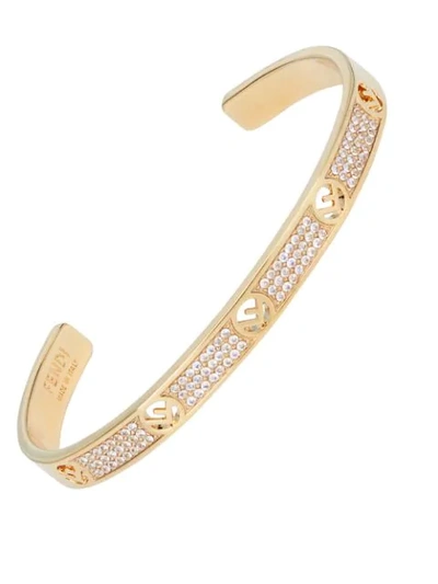 Shop Fendi F Is  Bracelet In Gold