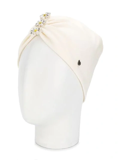 Shop Maison Michel Kasia Flower Jersey Headband In White