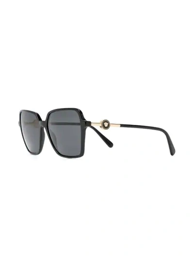 Versace Medusa Square-frame Sunglasses In Black