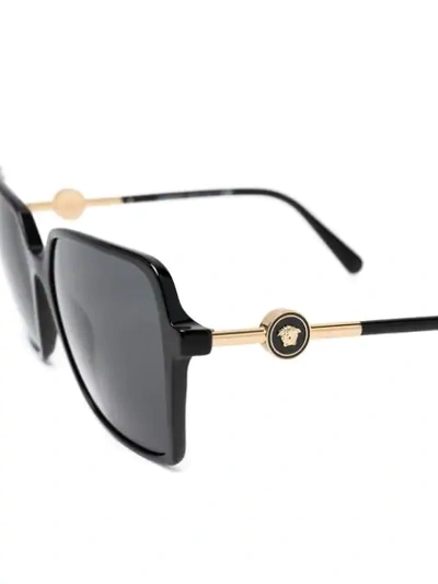 Versace Medusa Square-frame Sunglasses In Black