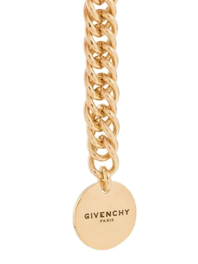 Shop Givenchy 2g Calf Leather Bracelet In Orange