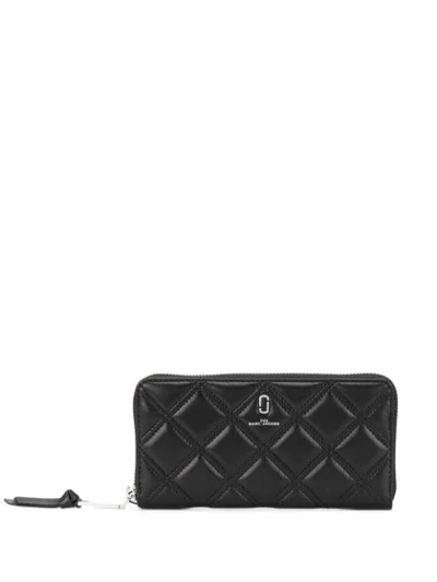 Shop Marc Jacobs The Quilted Softshot Continental Wallet In Black