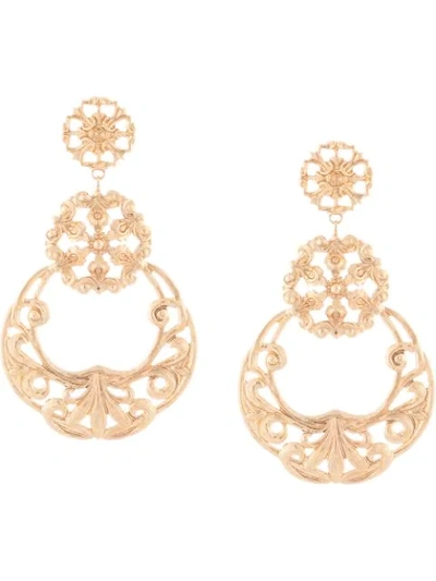 Shop Jennifer Behr Shanna Filigree Drop Earrings In Gold