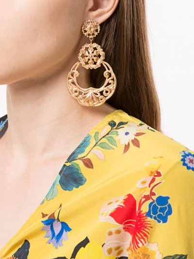 Shop Jennifer Behr Shanna Filigree Drop Earrings In Gold