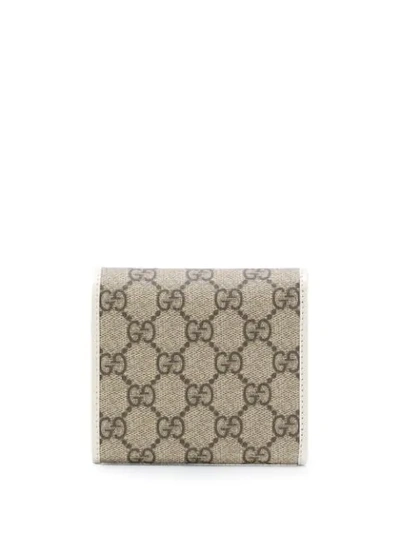 Shop Gucci Gg Supreme Horsebit Wallet In Neutrals