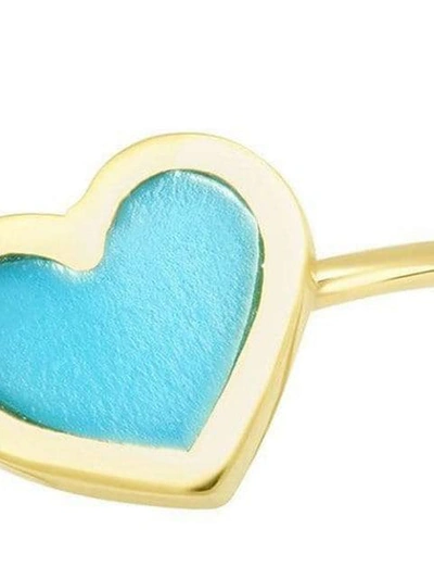 Shop Jennifer Meyer 18kt Yellow Gold Xs Turquoise Heart Ring