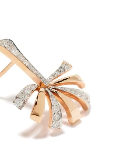 Shop Brumani 18kt Rose Gold Buriti Diamond Stud Earrings