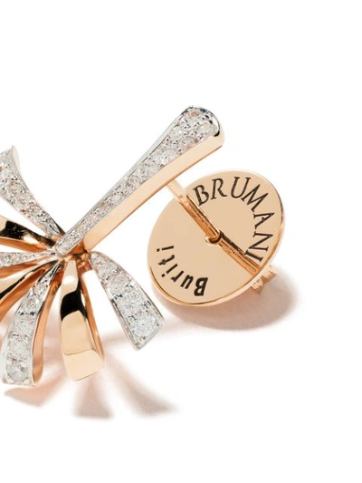 Shop Brumani 18kt Rose Gold Buriti Diamond Stud Earrings
