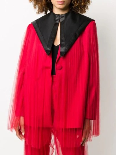 Shop Atu Body Couture Oversized Silk Collar In Black