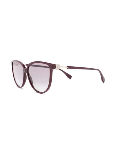 Shop Fendi Cat-eye Frame Sunglasses In Purple