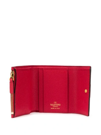Shop Valentino Vlogo Wallet In Red