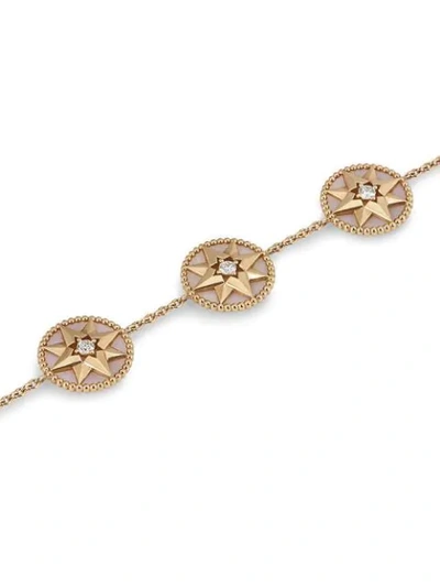 Pre-owned Dior  Rose Des Vents Bracelet In Gold